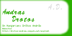 andras drotos business card